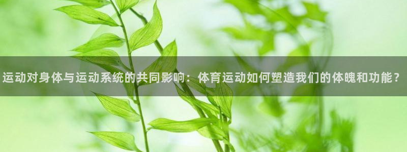 欧亿体育官方正版app娱乐平台：运动对身体与运动系统